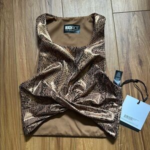 Beach Riot Shine Crop Top Rose Gold Size Small NEW